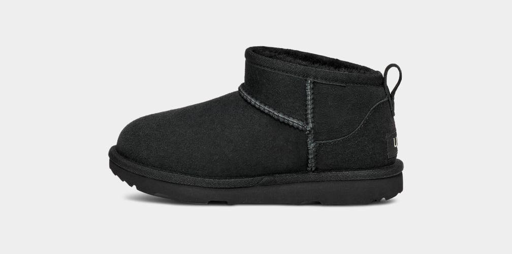 Black Ugg Classic Ultra Mini Kids' Boots | 540318-CZG