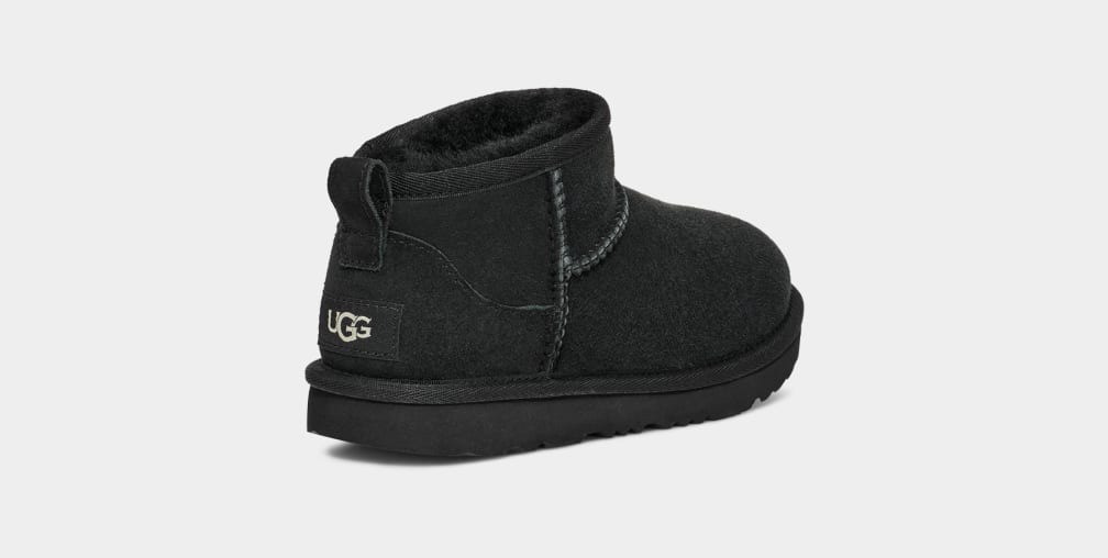 Black Ugg Classic Ultra Mini Kids' Boots | 540318-CZG