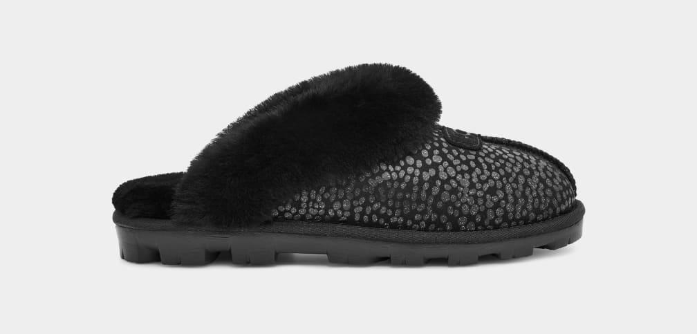 Black Ugg Coquette Sparkle Spots Women Slippers | 192306-RTV