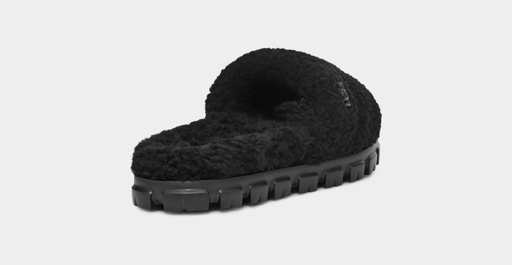 Black Ugg Cozetta Curly Women Slides | 748695-IMW