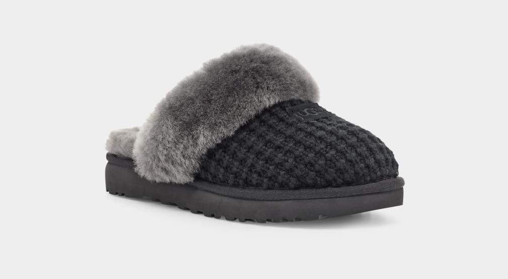 Black Ugg Cozy Women Slippers | 742689-ZRJ