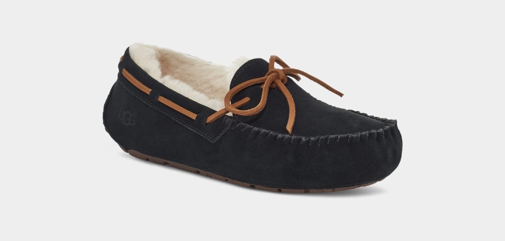 Black Ugg Dakota Women Moccasins | 684725-NIU