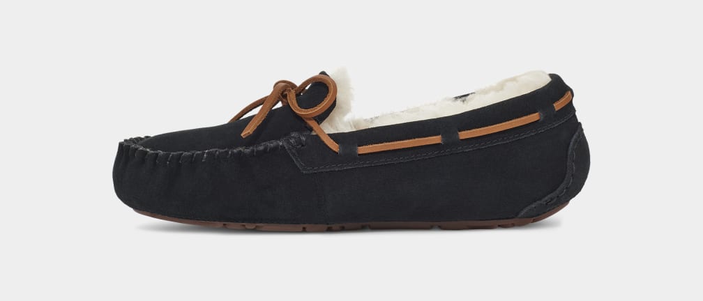 Black Ugg Dakota Women Moccasins | 684725-NIU