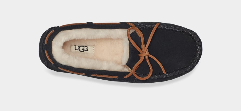 Black Ugg Dakota Women Moccasins | 684725-NIU