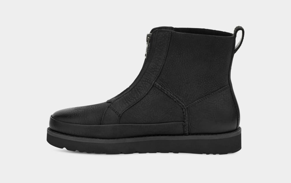 Black Ugg Deconstructed Front Zip Women Boots | 065431-SME