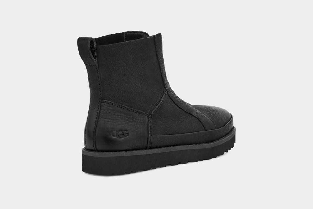 Black Ugg Deconstructed Front Zip Women Boots | 065431-SME