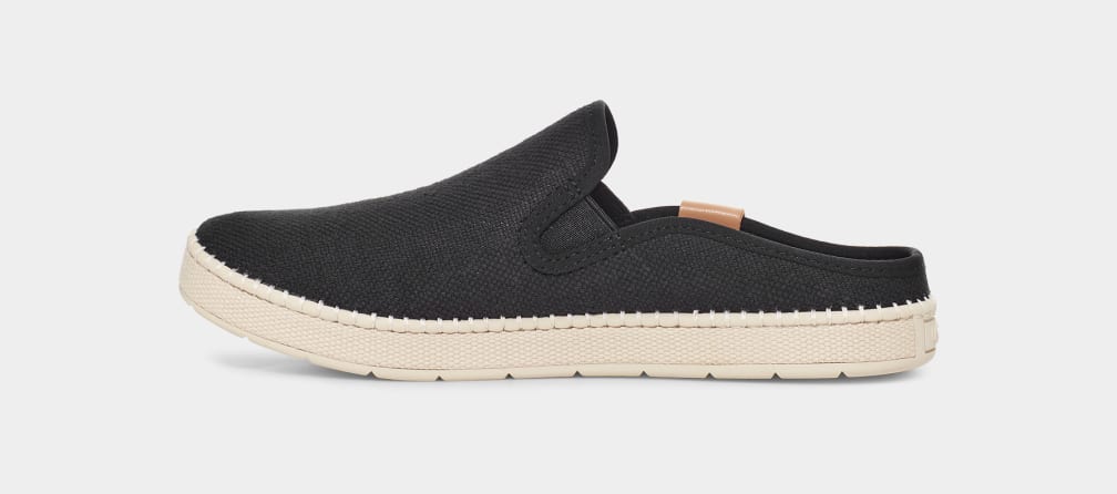 Black Ugg Delu Women Moccasins | 523109-FMA