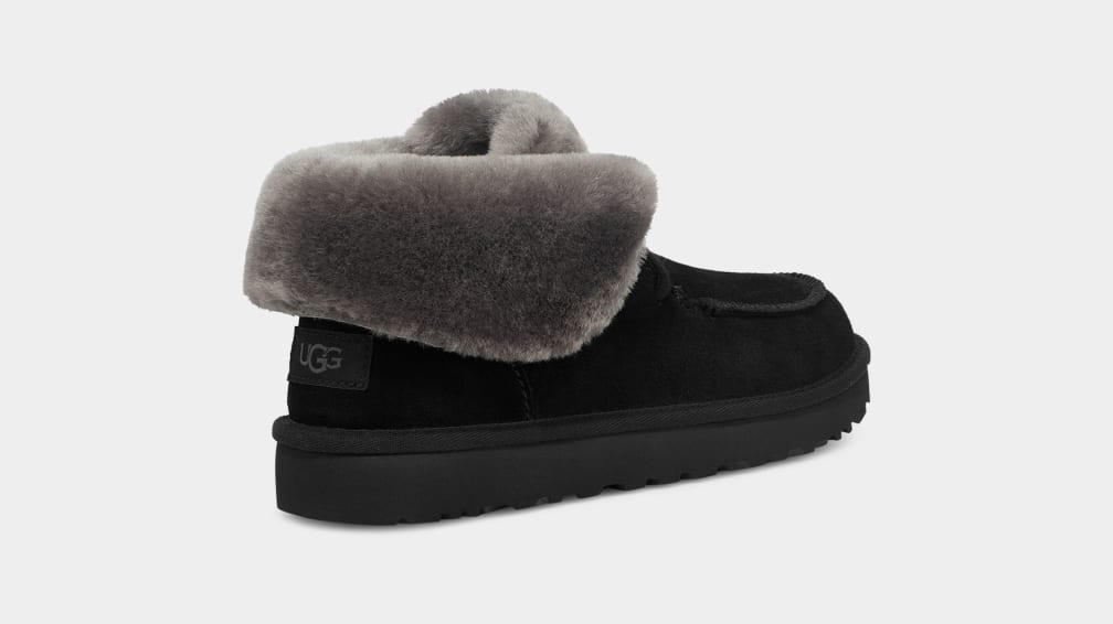 Black Ugg Diara Women Moccasins | 302856-ZOQ