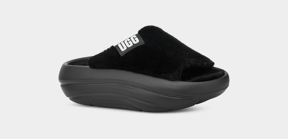 Black Ugg FoamOplush Women Slides | 041967-CSN