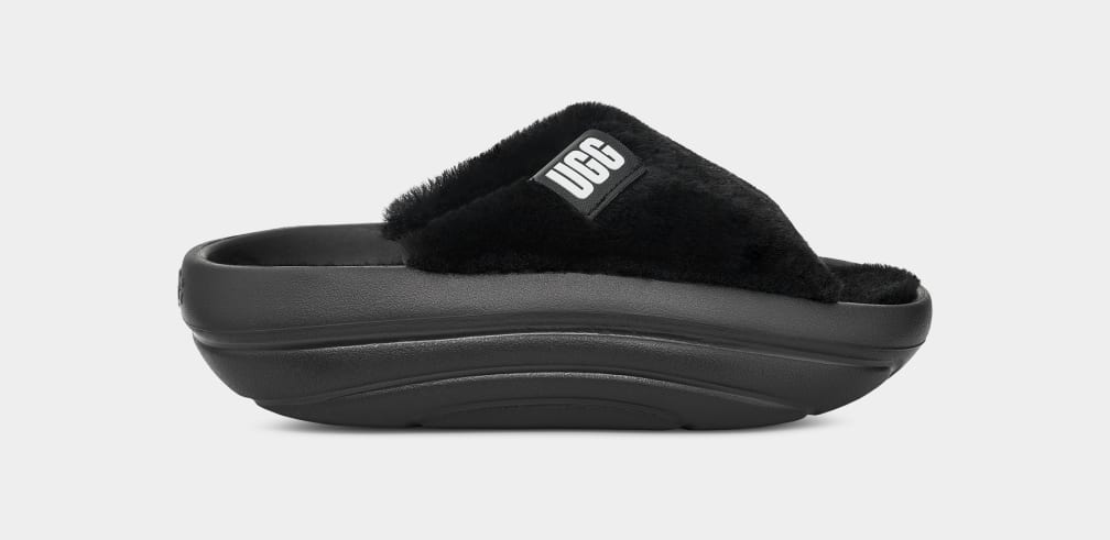 Black Ugg FoamOplush Women Slides | 041967-CSN