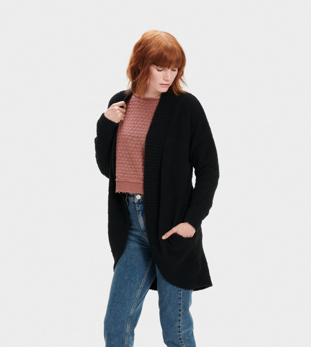 Black Ugg Fremont Women Cardigan | 654038-IXH