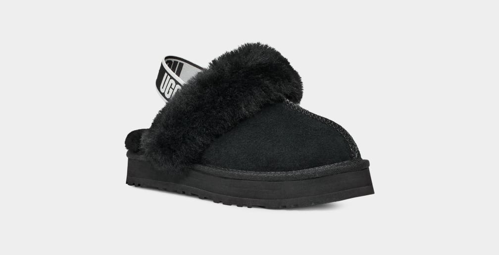 Black Ugg Funkette Kids' Slippers | 439725-CNM