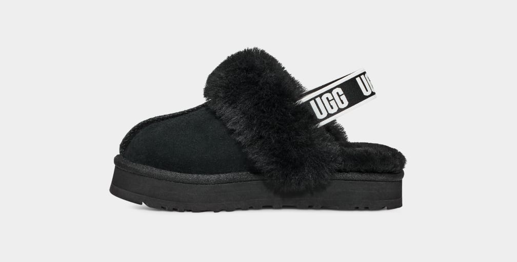 Black Ugg Funkette Kids' Slippers | 439725-CNM