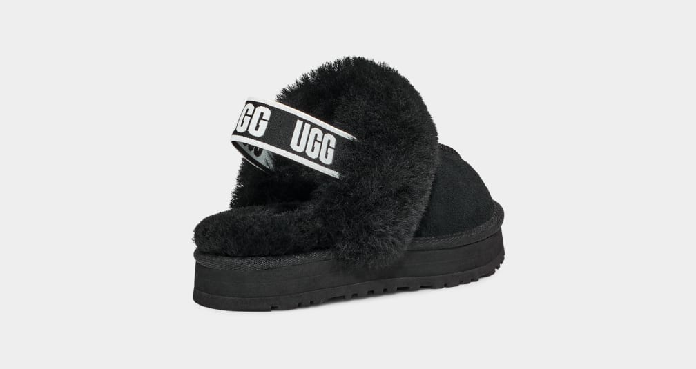 Black Ugg Funkette Kids' Slippers | 439725-CNM