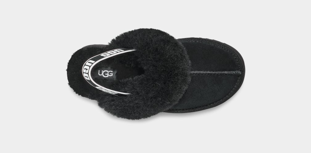 Black Ugg Funkette Kids' Slippers | 439725-CNM