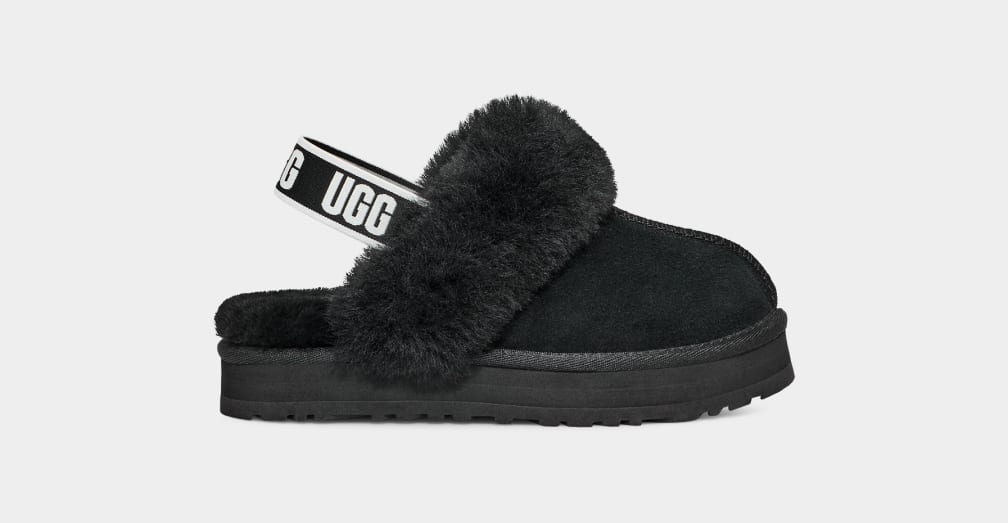 Black Ugg Funkette Kids\' Slippers | 439725-CNM