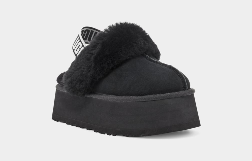 Black Ugg Funkette Women Slippers | 075914-FPY