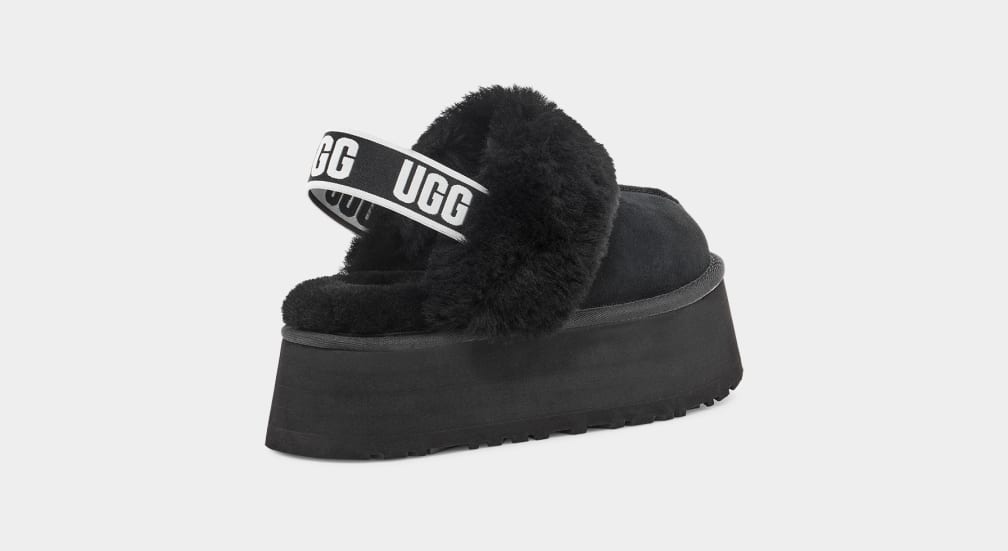 Black Ugg Funkette Women Slippers | 075914-FPY