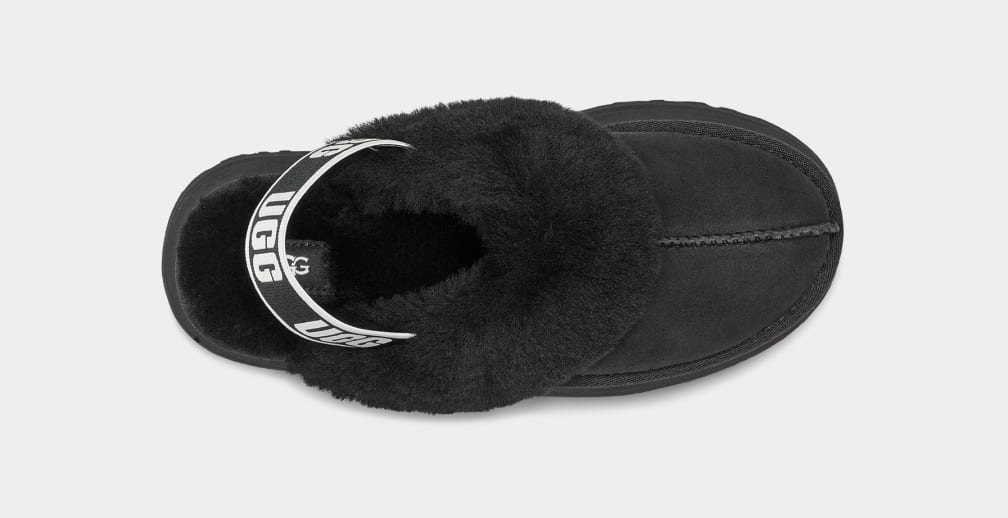 Black Ugg Funkette Women Slippers | 075914-FPY