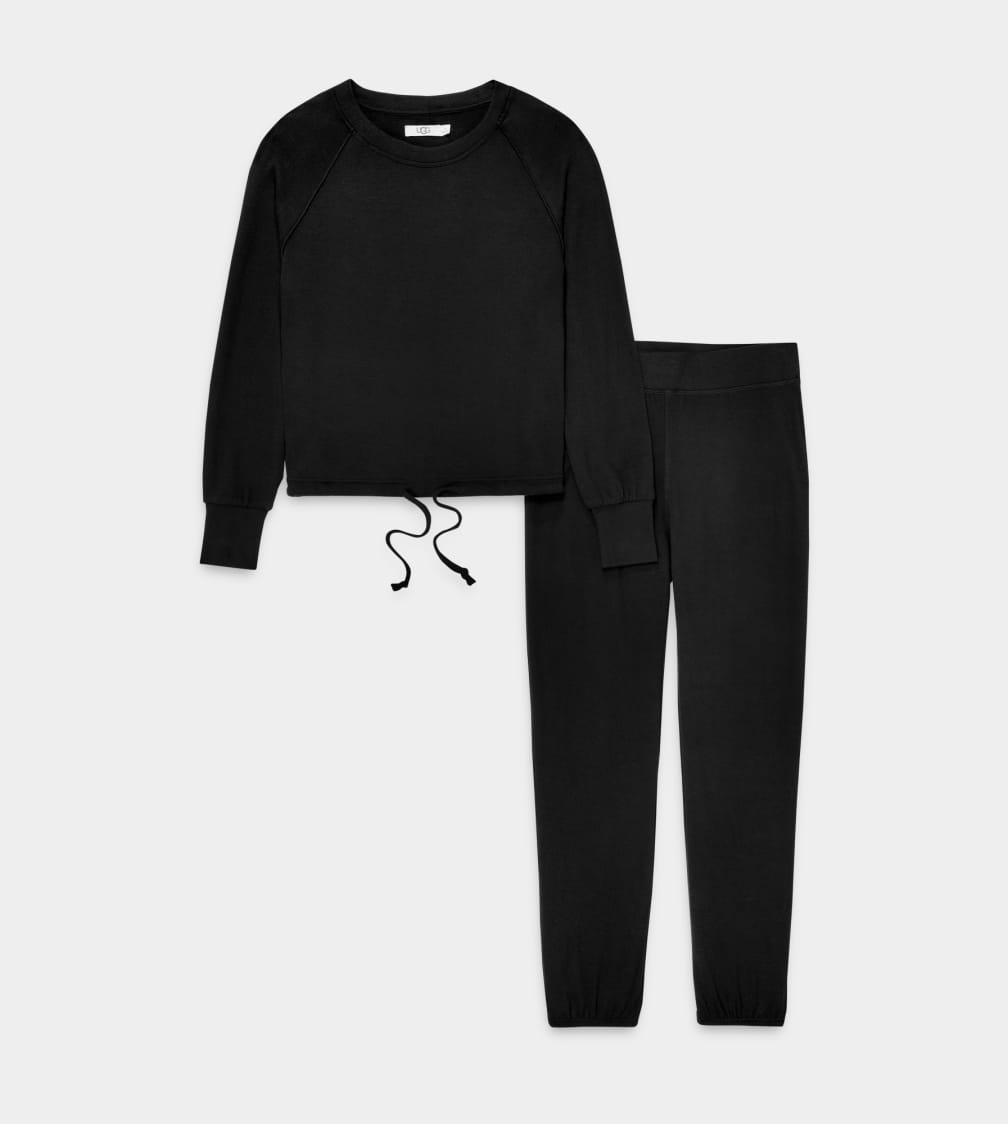 Black Ugg Gable Set Women Sleepwear | 392081-TUM