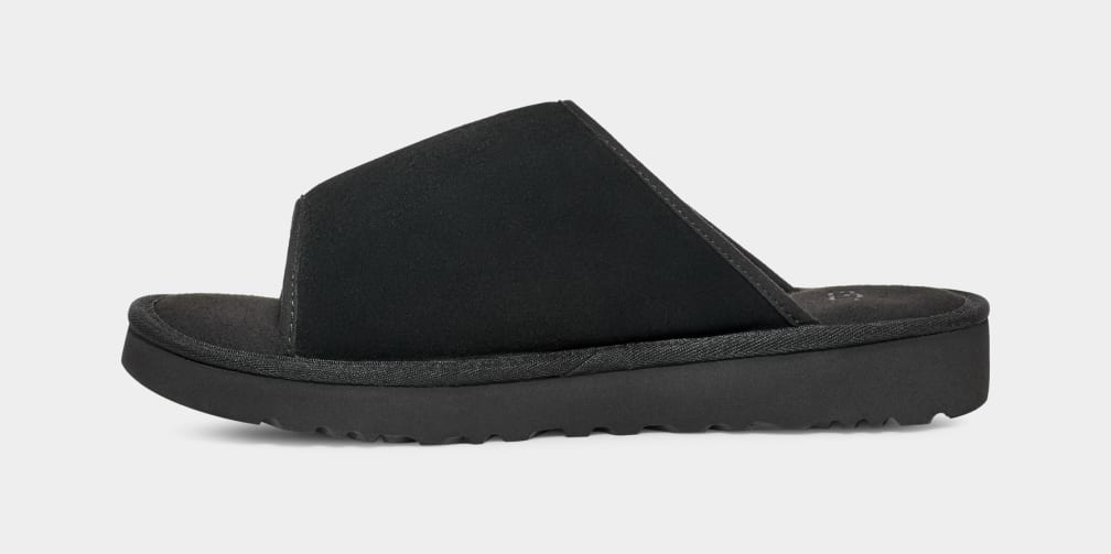 Black Ugg Goldencoast Men Slides | 894502-TYF