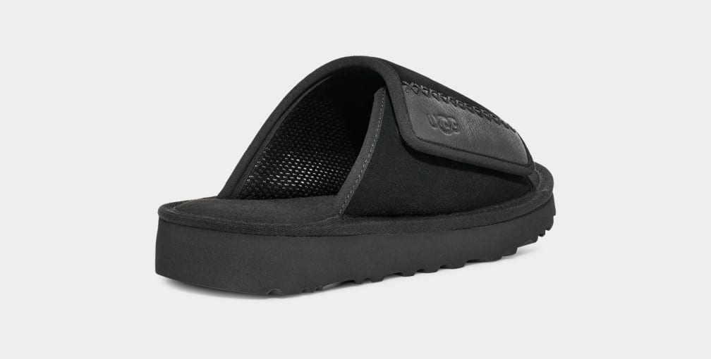 Black Ugg Goldencoast Men Slides | 894502-TYF