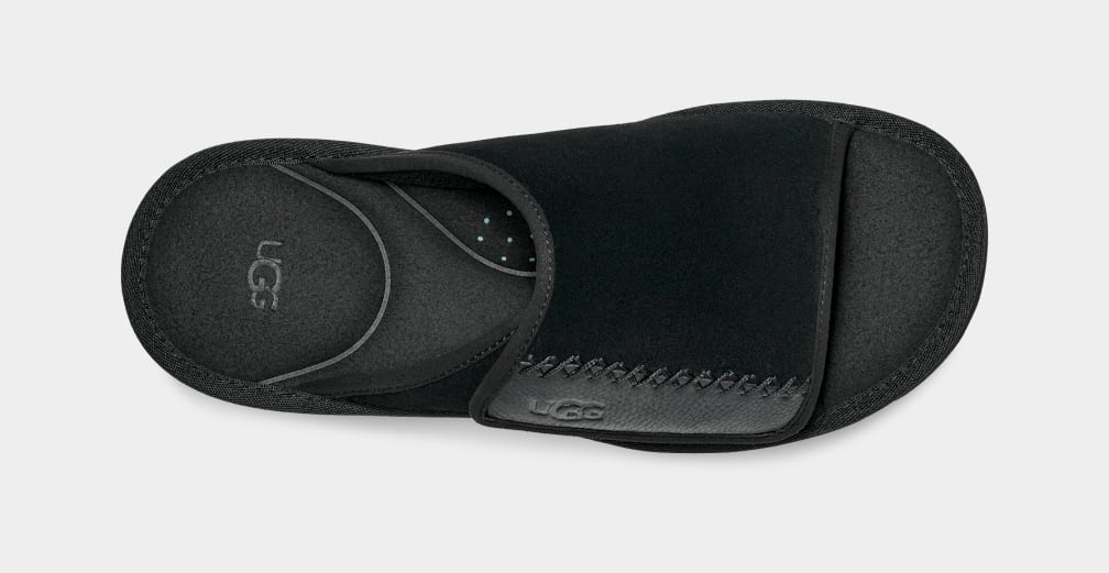 Black Ugg Goldencoast Men Slides | 894502-TYF