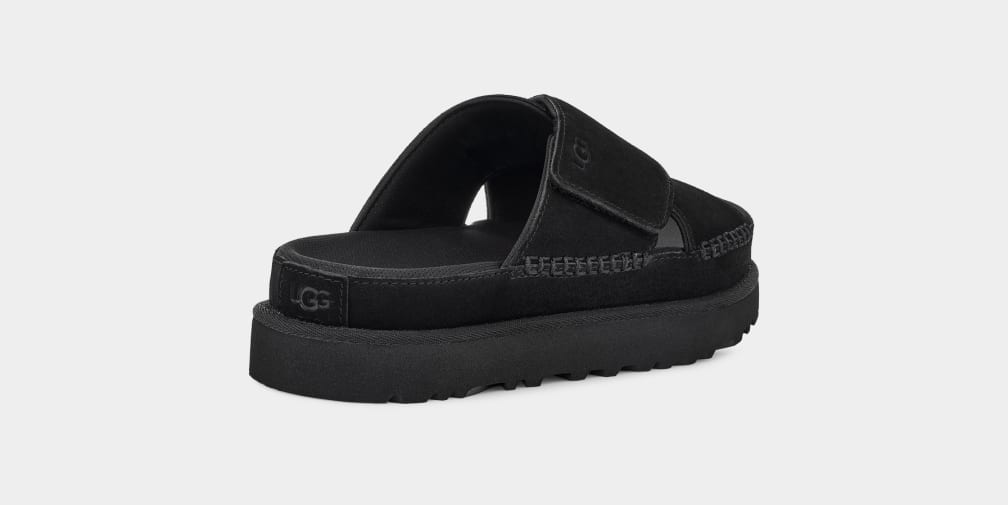 Black Ugg Goldenstar Cross Women Slides | 932608-BFZ