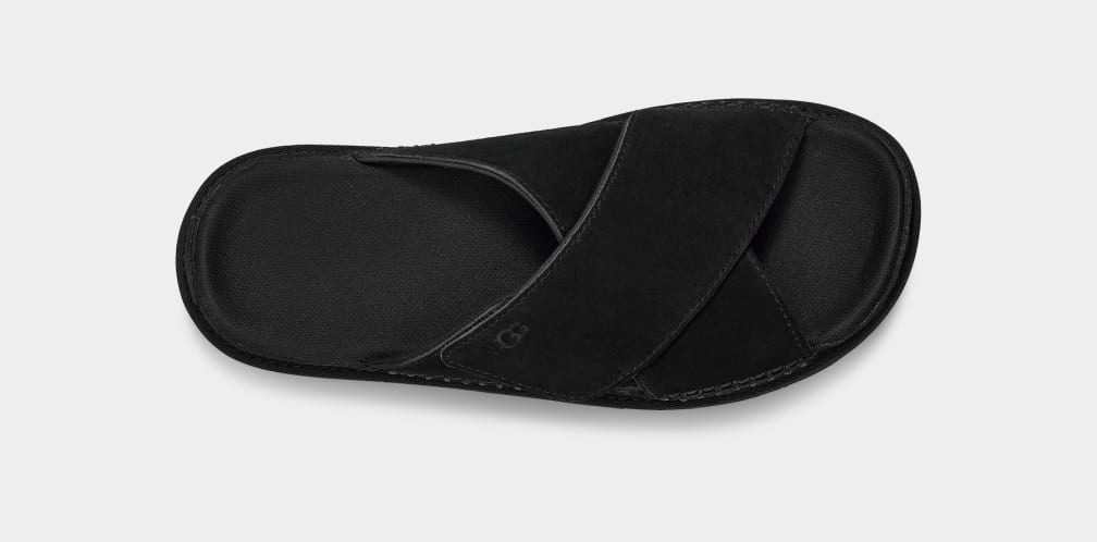 Black Ugg Goldenstar Cross Women Slides | 932608-BFZ