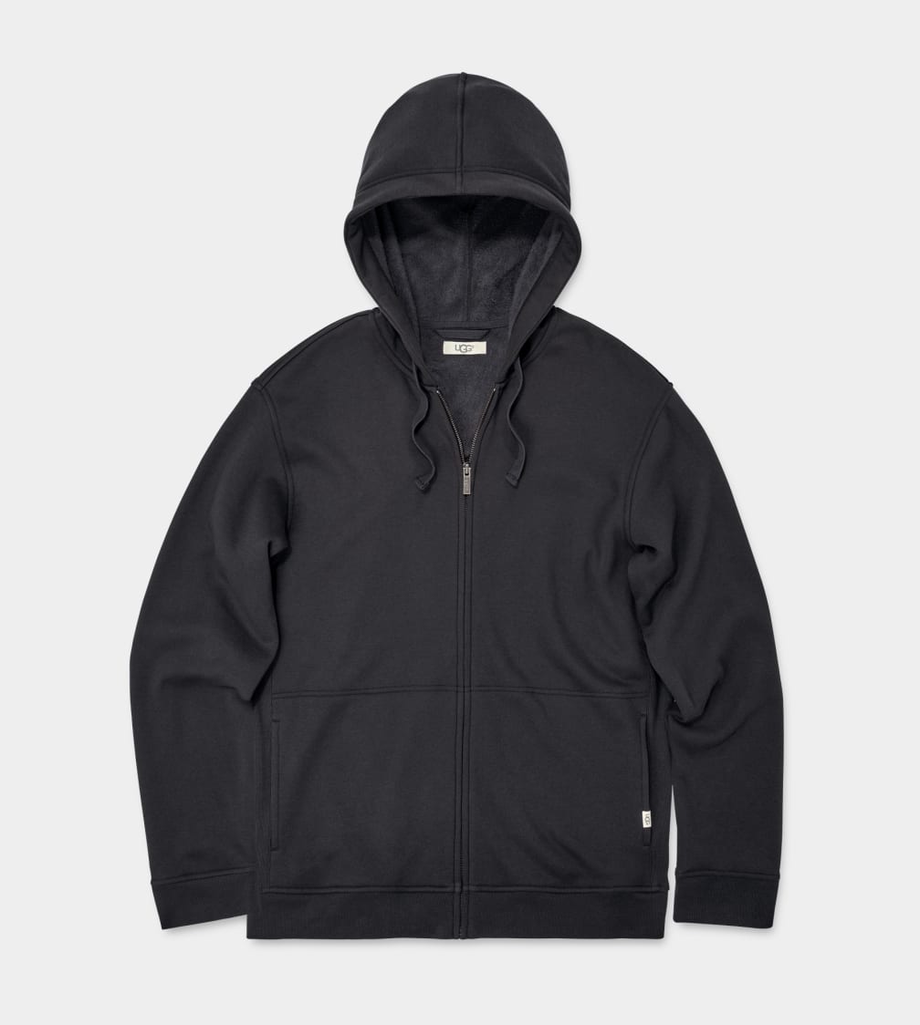 Black Ugg Gordon Zipped Men Hoodie | 901843-EYG