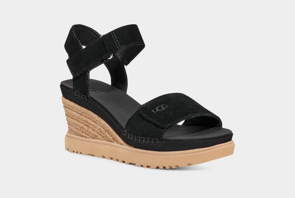 Black Ugg Ileana Strap Women Sandals | 231508-TIB