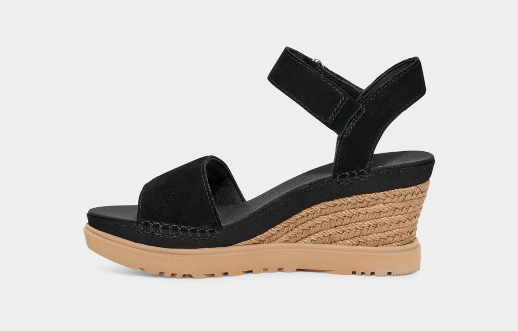 Black Ugg Ileana Strap Women Sandals | 231508-TIB