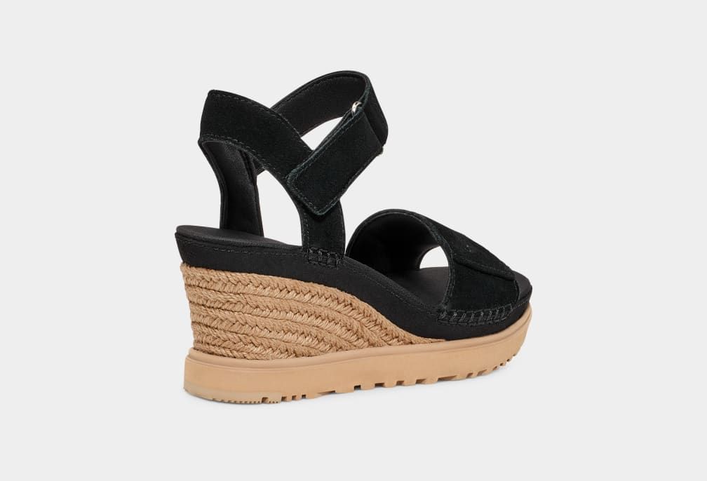 Black Ugg Ileana Strap Women Sandals | 231508-TIB