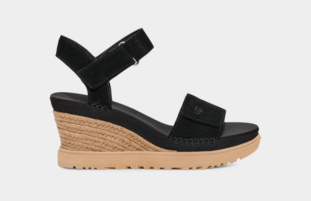 Black Ugg Ileana Strap Women Sandals | 231508-TIB