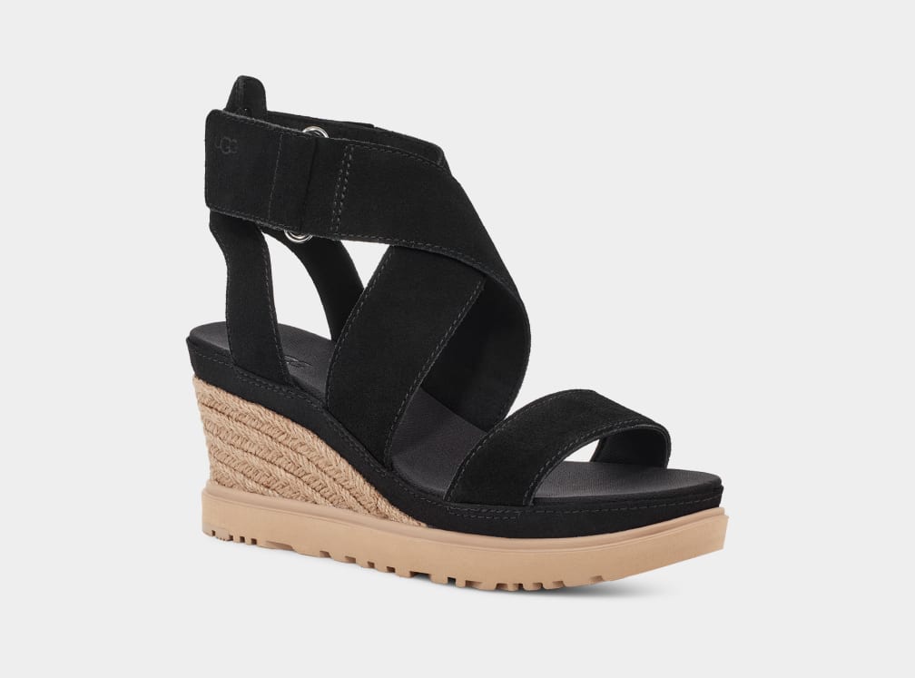 Black Ugg Ileana Women Sandals | 875401-JTG