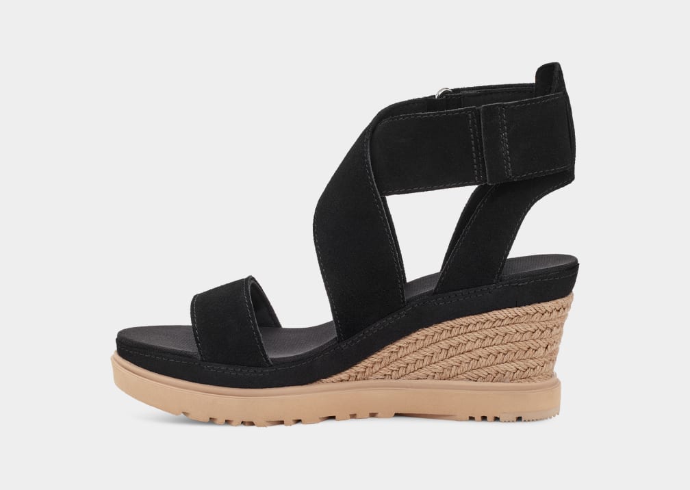 Black Ugg Ileana Women Sandals | 875401-JTG