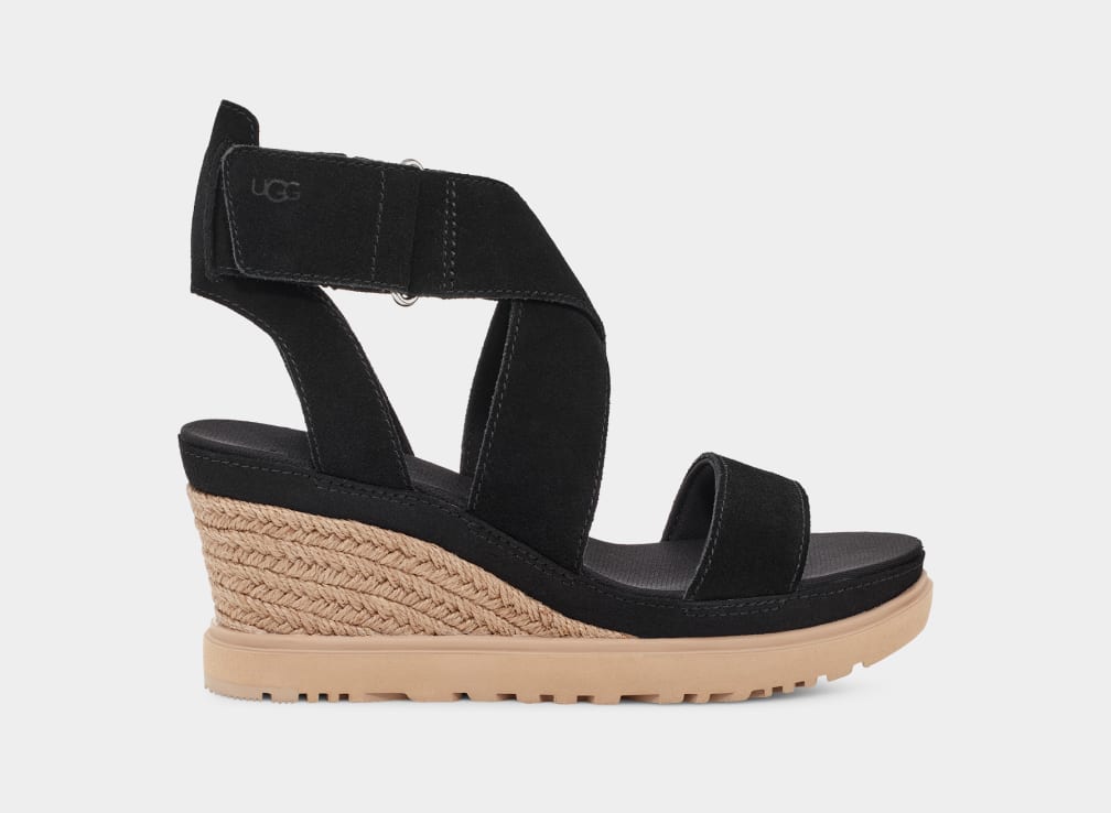 Black Ugg Ileana Women Sandals | 875401-JTG