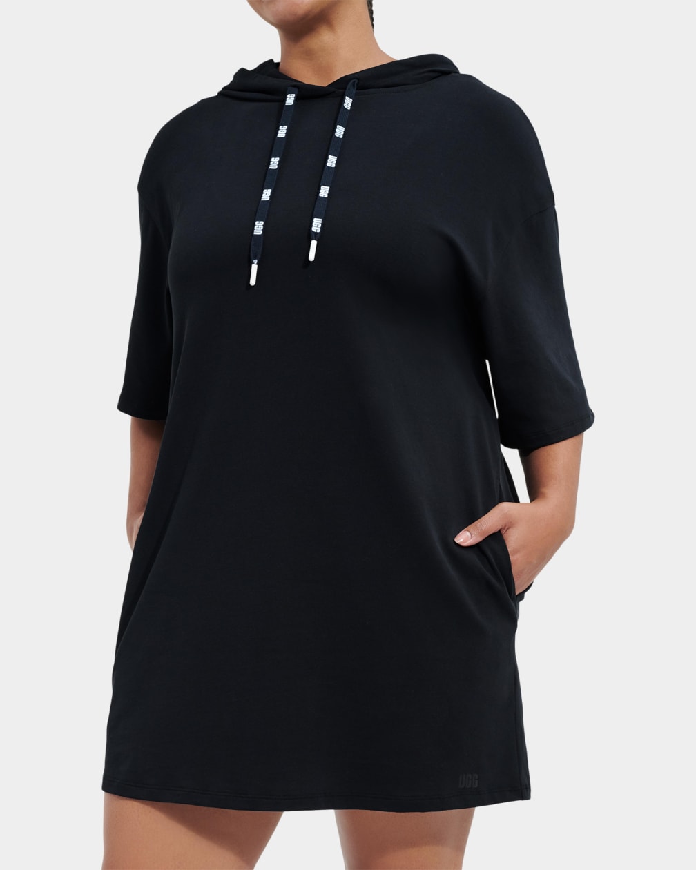 Black Ugg Kassey Hooded T Women Dress | 205987-QFP