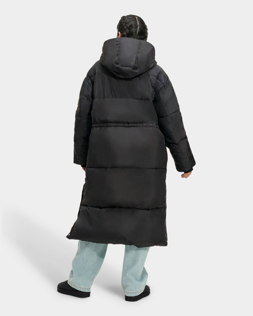 Black Ugg Keeley Long Puffer Women Coats | 382461-ZWN