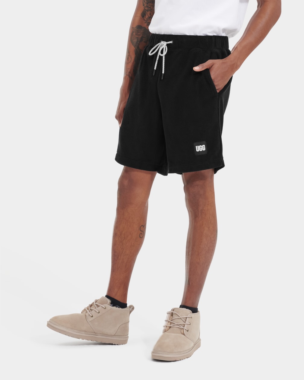 Black Ugg Kendrix FL Men Shorts | 158360-BFA