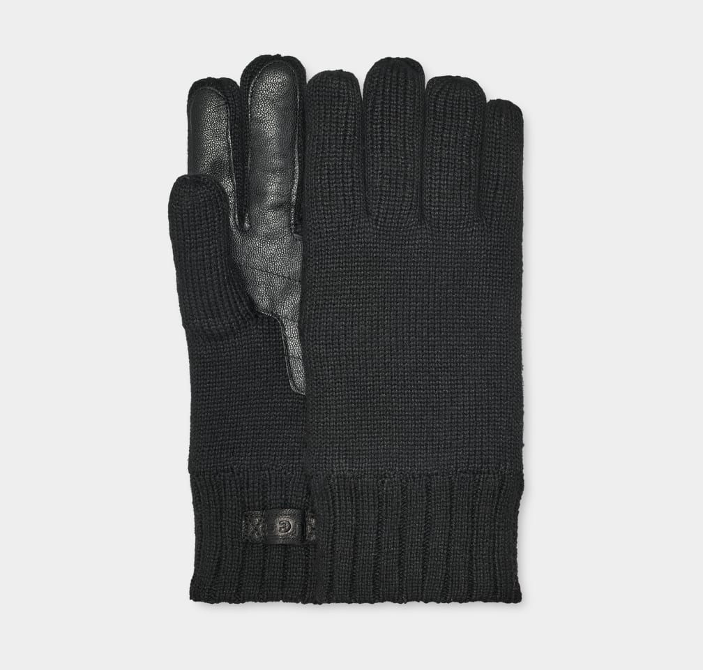 Black Ugg Knit Men Gloves | 920648-DCO