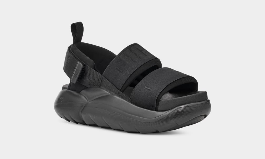 Black Ugg LA Cloud Sport Women Sandals | 160289-PVZ