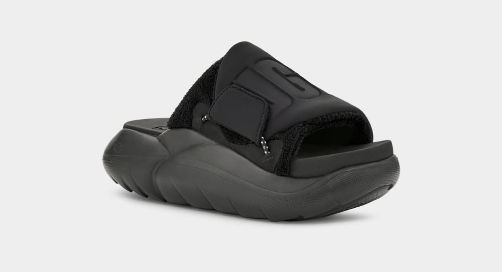 Black Ugg LA Cloud Women Slides | 695748-CXI