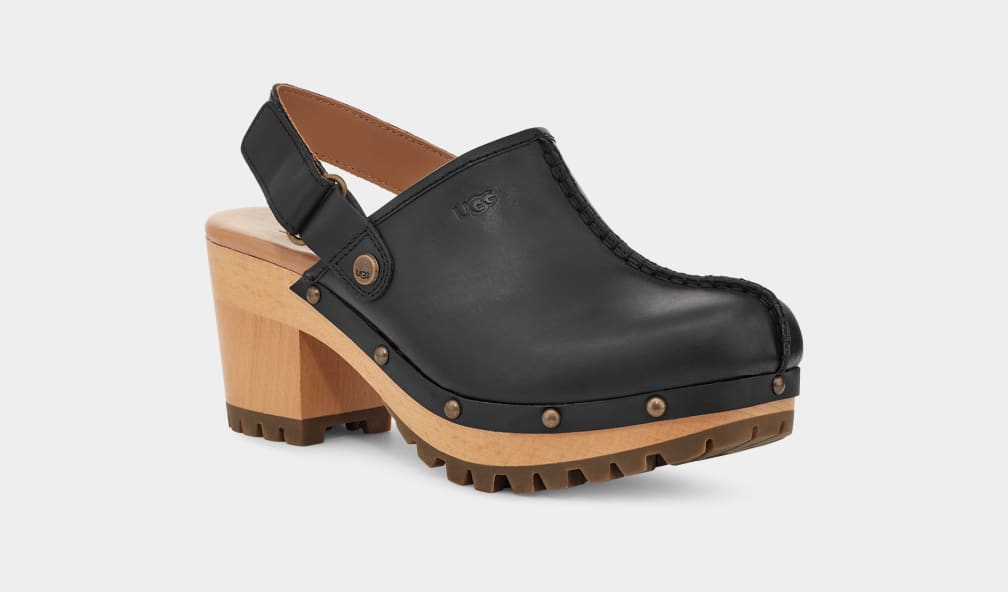 Black Ugg Lanni Women Clogs | 593476-YPQ