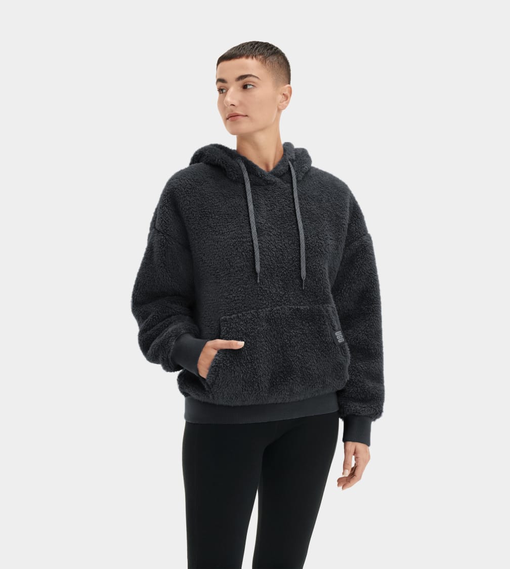 Black Ugg Loyra Sherpa Women Hoodie | 475038-CAW