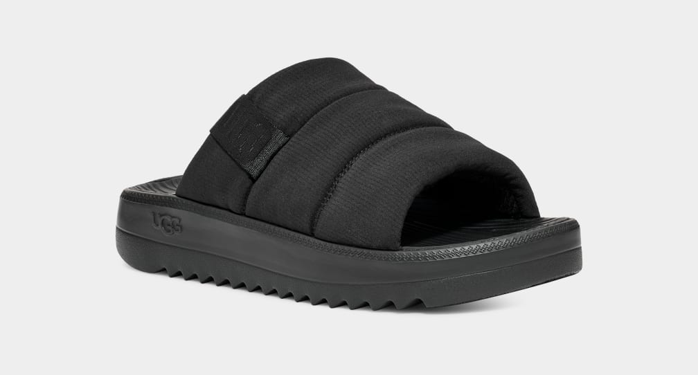 Black Ugg Maxxer Men Slides | 841037-BOT