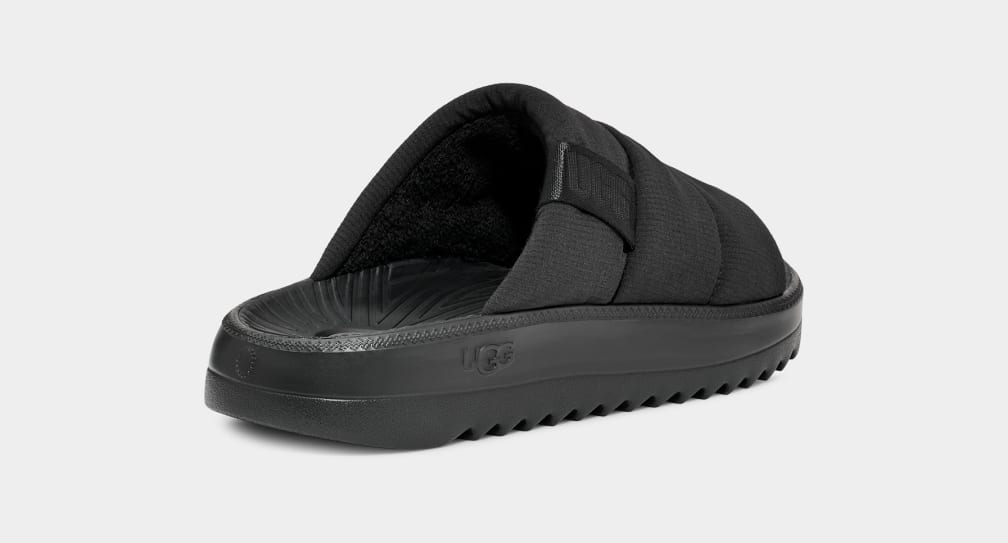 Black Ugg Maxxer Men Slides | 841037-BOT