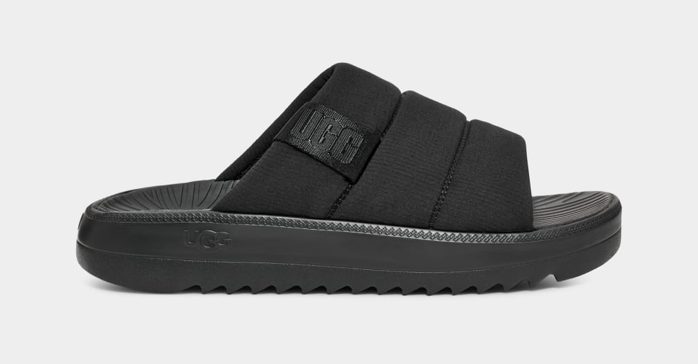 Black Ugg Maxxer Men Slides | 841037-BOT