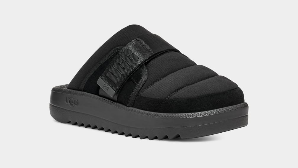 Black Ugg Maxxer Strap Men Slides | 508927-BWF