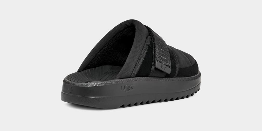 Black Ugg Maxxer Strap Men Slides | 508927-BWF